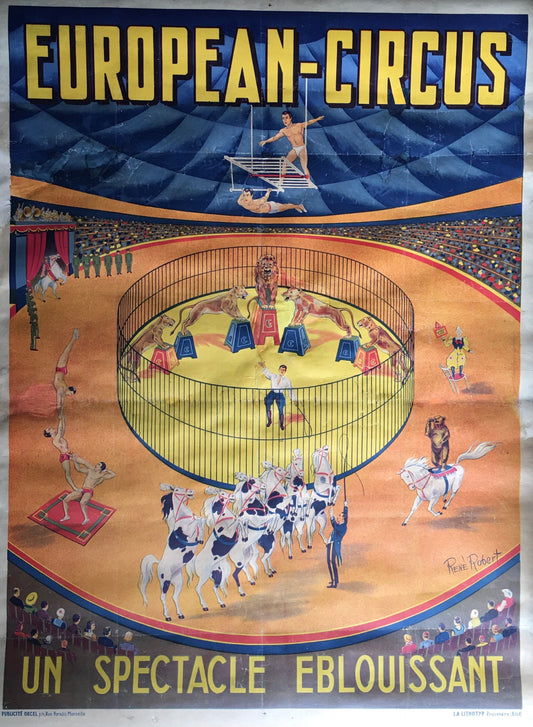 Huge Original French Circus poster 1940's?